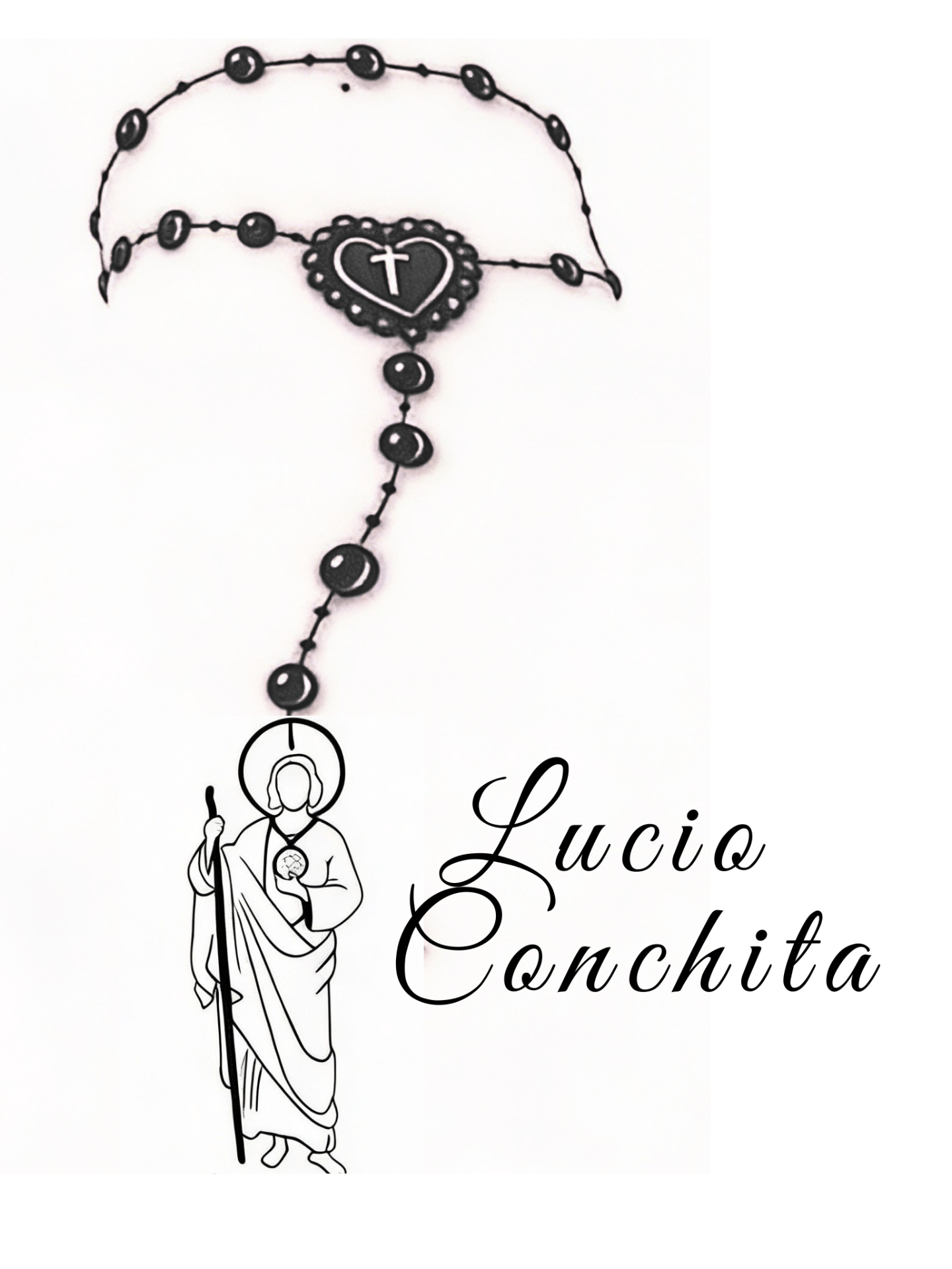 Diseño San Judas con rosario