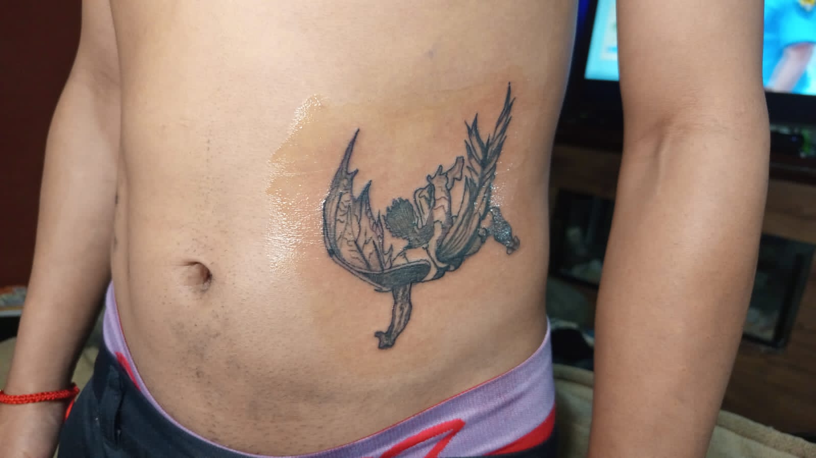 Tatuaje Ángel alado realizado en ZXM Estudio